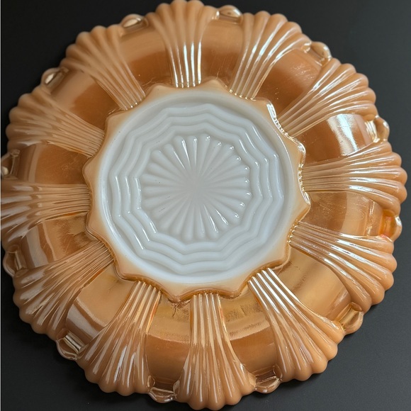 Vintage Fire King Peach Lusterware Deviled Egg Platter 1960s - Picture 5 of 6